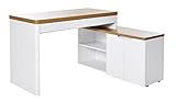 Marque Amazon - Movian Bureau d’angle Cuuba, 139,7 x 116,8 x 76,2 cm, blanc