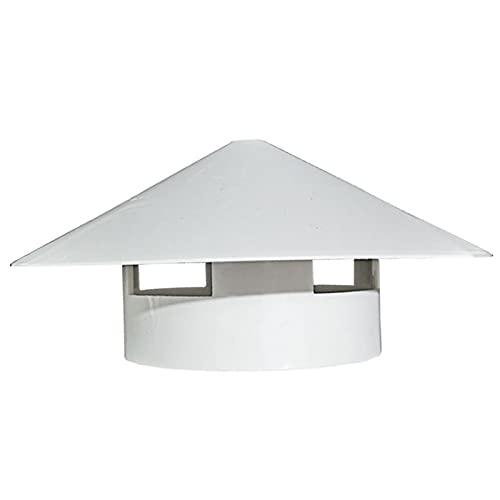 IBOWZ Fumaiolo a Cappello Tappo Antipioggia per Camino Tappo Traspirante in PVC Tappo Antipioggia in plastica Tappo di sfiato Tappo per Tubo Tappo di sfiato, 4,3 Pollici