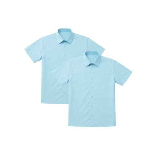 Chemises d'école garçon lot de 2 IMFAA manches longues et courtes