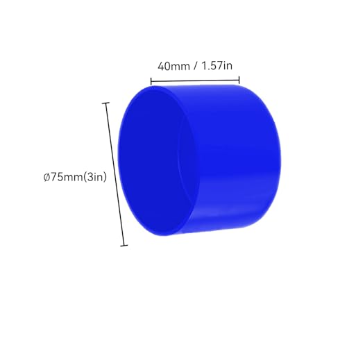 Image of 4Pcs Rubber End Caps ID 75mm (3 inch) Blue Flexible Protective Caps Soft Elastic Dustproof Cover for Rod Tube Screw Bolt