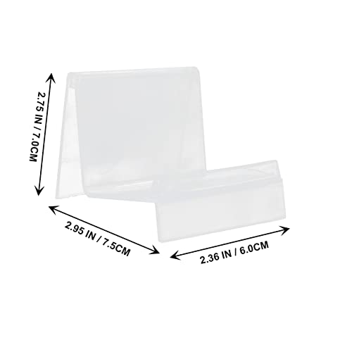 Hemoton Porta-Carteira De Plástico 6 Peças Bolsas Transparentes Racks De Armazenamento Prateleiras P