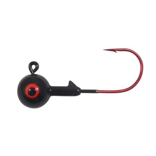 Northland Tackle Gum-Ball JIG / 1.375" / 3/16 OZ - #1/0 HK / 5 Pack/Black
