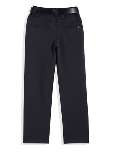 Image of CAVIO Boys Stretchable Solid Regular Fit Trousers with Belt