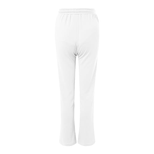 Generisch Pantalones de maternidad sin costuras para mujer de cintura alta, bolsillos casuales como leggings suaves para holgados, Blanco, 3XL