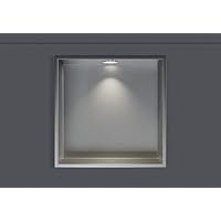 Inbouwnis 30x30x7 cm RVS Mat Zwart