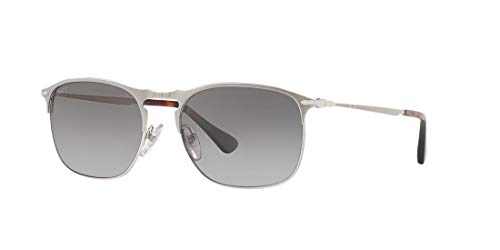 Preisvergleich Produktbild PERSOL Herren 0Po7359S 1068M3 55 Sonnenbrille, Silber (Matte Silver / Silver / Gradientgreenpolar)