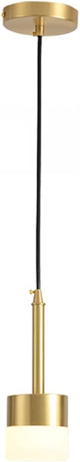 Lustre industriel doré en laiton brossé H65, suspension LED haut de gamme