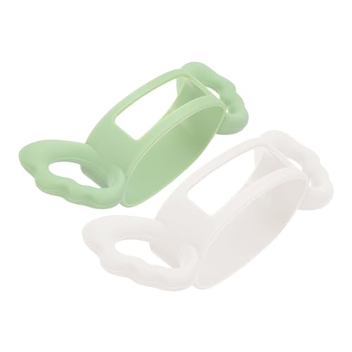 Sosoport 2 Piezas mango de biberón Accesorios para biberones Biberón con asas manijas para biberón Asas desmontables porta biberones para porta biberones de silicona gel de sílice