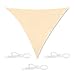 Relaxdays Toldo Vela Triangular, 5 x 5 x 5 m, Anti-UV, Repelente al Agua, Sombra Parasol, Balcón, Jardín, Camping, Beige