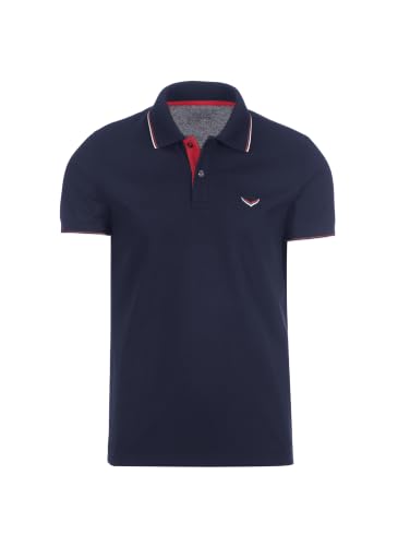 Polo Trigema Homme Bleu Navy 046 vêtement été taille Large col classique boutonné