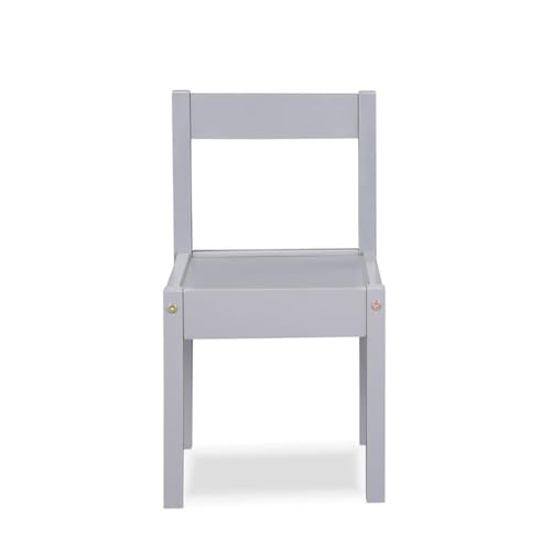 Olive & Opie Della 3-Piece Solid Wood Kids Table & Chair Set, Gray by Olive & Opie - Image 6