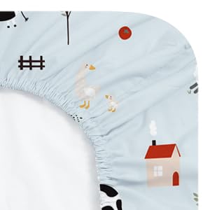 Little Grape Land 4 Pack Baby Cot Sheets 140 x 70 cm Fitted, Ultra Soft Breathable Microfiber Cot Bed Fitted Sheets - Image 2