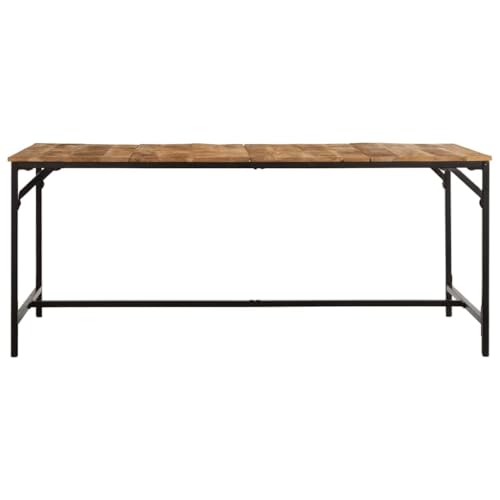 Table industrielle manguier massif et fer pour un intérieur durable