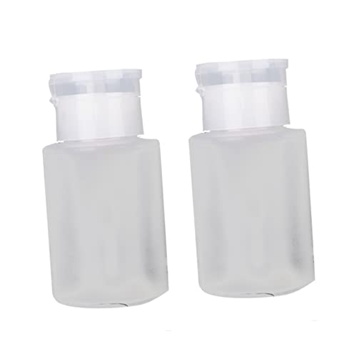 Ipetboom 4pcs Press Pump Bottles for Nail Polish Remover Nail Cleaner Container Lightweight Compact Storage for Home Salon Use
