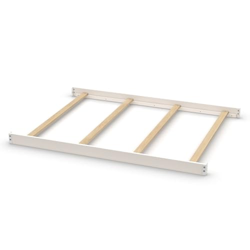 Image of Full-Size Conversion Kit Bed Rails Compatible with Delta Children Convertible Cribs - Solid Wood Rail #0050 - Toddler and Adult Bed Rail for Full-Size Beds - Baby Furniture (White Ambiance - 108)