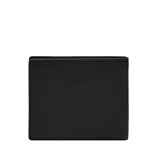 Image of Fossil Men's Anderson Leather Slim Minimalist Bifold Front Pocket Wallet, Black, (Model: ML4577001)