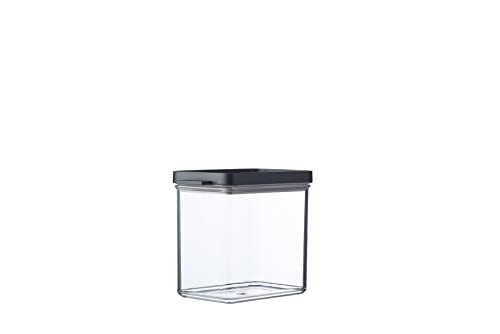 Mepal Vorratsdosen mit Deckel - Vorratsbehälter Luftdicht & Stapelbar - Küchenaufbewahrung & Organisation - Spülmaschinenfest - 1100 ml - Black