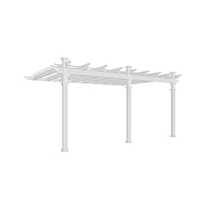 vita Valencia 12' x 16' Attached Vinyl Pergola vita Valencia 12 x 16 Attached Vinyl Pergola