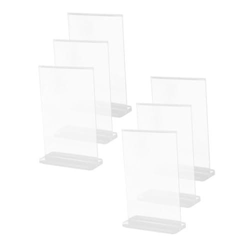 Porte-affiches A6 transparents POPETPOP pour restaurant hôtel et bureau socle stable x6