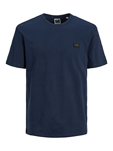 JACK & JONES Herren Jcoclassic Waffle Badge Tee Noos T-Shirt, Navy Blazer,...