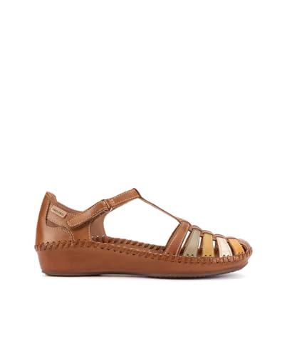 Pikolinos Halboffene Schuhe in Leder P. Vallarta für Frauen Farbe Brandy