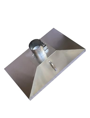 Stainless Steel Square Stainless Steel Fume Hood - Industrial Smoke Collector for Welding, Laser Cutting & Dust Extraction(39.4x19.7"/1000x500mm)