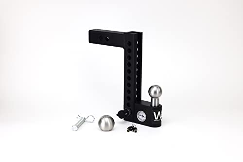 Weigh Safe Aero Hitch - Adjustable Trailer Hitch Ball Mount - 10 Drop Hitch for 2 Receiver - Premium Heavy Duty Steel Trailer Tow Hitch w/Built in Weight Scale for Anti Sway 12 500 lbs GTW