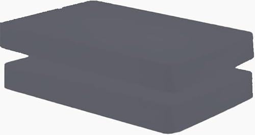 Mirha Fitted Sheet Single 2 Pack-100% Cotton Small Single Fitted Sheet 2ft 6" (75CMx190CM)-Bunk Bed Sheets 200 Thread Count Single Fitted Sheets (Gray)