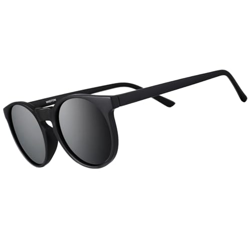 Image of WISTON Polarized Round Sunglasses for Women & Men,Running Sunglasses Retro Classic UV400 Protection TR Frame Lightweight 8107
