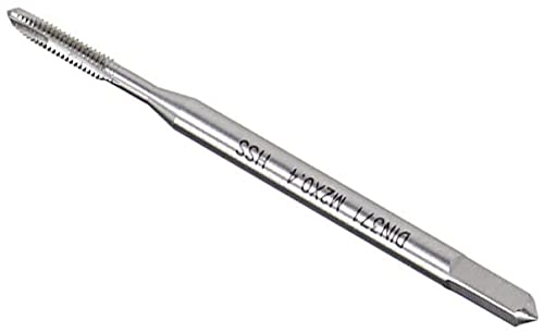 XYWHPGV M2 x 0.4 Spiral Point Tap, Ground Thread H2, High Speed Steel 6542 Uncoated (Glossy) Round Shank Square Shank DIN371/376 (2 Pieces) (6b7ec 0786f a984e 600df 3be4
