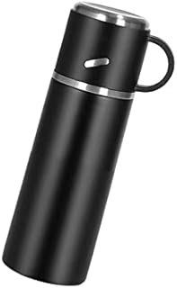 Insulated Water Bottle Travel Coffee Mug Stainless Steel Vacuum Flask Coffee Cups Water Flask for Hot and Cold Drinks 14.2 oz/420ml(Black)