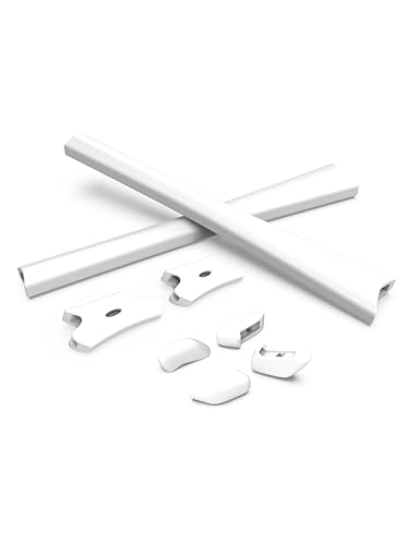Image of PapaViva Replacement Rubber Kits Nose Pads Pieces & Earsocks for Oakley Flak Jacket OO9008/Flak Jacket XLJ OO9009 Sunglasses - White