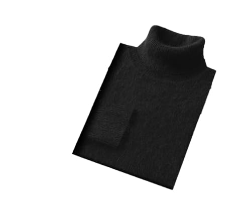 Men Mink Cashmere Sweater Casual Collar Knitted Pullover Long Sleeved Thick Pullover Slim Fit High Collar Sweater