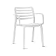 resol grupo Wind Innenstuhl, Außen | Garten, Terrasse, Balkon, Wohnzimmer, Küche, Esszimmer | Design, leicht, stapelbar, Kunststoff Harz Polypropylen, Weiß (Set 4 mit Armen), Set 4 unidades