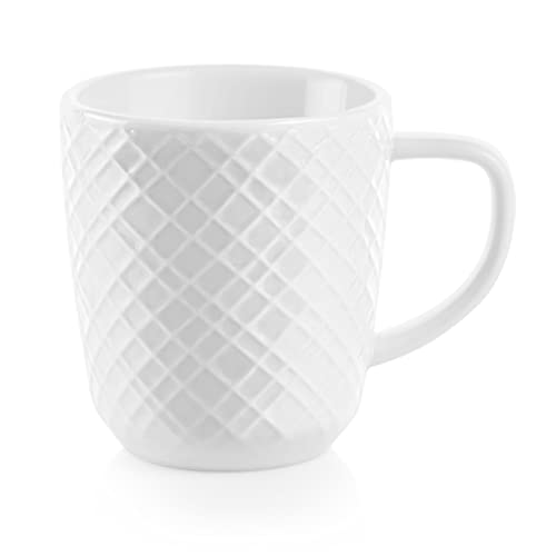 Corelle Geschirr-Set, Leinengewebe, geprägt, 16-teilig, Weiß