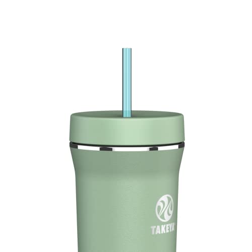 Image of Takeya 32 oz Stainless Steel Insulated Tumbler with Straw Lid, Premium Quality, Sweatproof