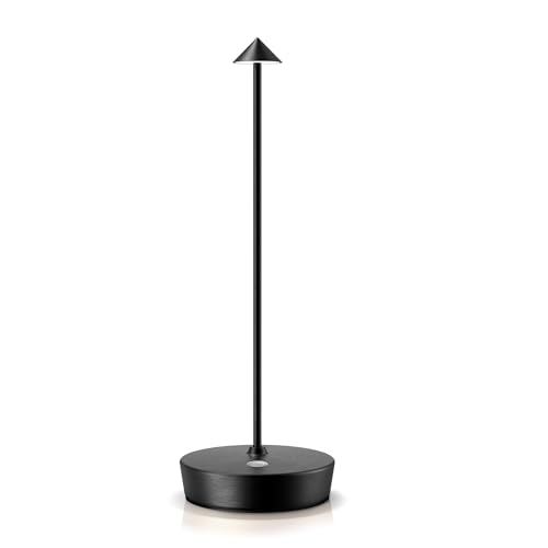 SAKRINGT Cordless Table Lamps Rechargeable, 6000mAh Battery Operated Waterproof Stepless Dimming Modern Portable LED Table Light for Restaurant Dining Patio Outdoor