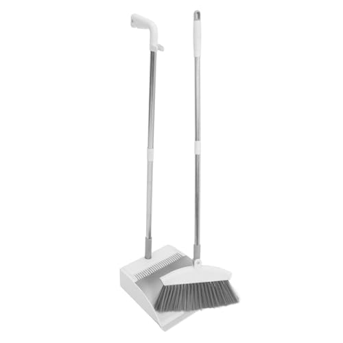 Yardenfun 1Set Long Handle Broom and Dustpan Set Household Cleaning Kit Durable Design for Home and Office Convenient Upright Stand Up Feature Collection for All