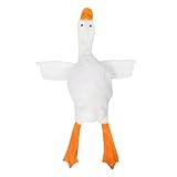 MAGICLULU Kawaii-Gans-Plüschkissenbezug: Kissenbezug ohne Füllung – Weißes Gänse-Dekokissen – Weiche Cartoon-Deko für Sofa und Bett, 90 cm