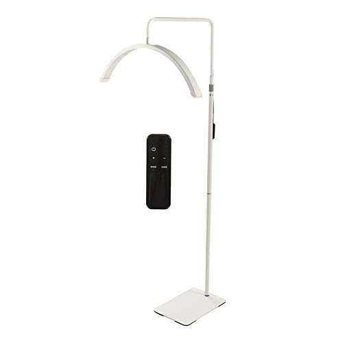BewinnerLED Half Moon Light, 360° Rotatable Floor Lamp, 23 Inch Beauty Salon LED Light, Adjustable Height & Color Temperature for Lash Extensions, Skincare & Reading