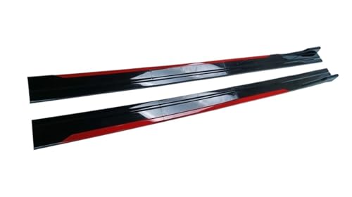 Extensión faldón lateral universal de 8 piezas rojas para renovar el diseño exterior de tu vehículo