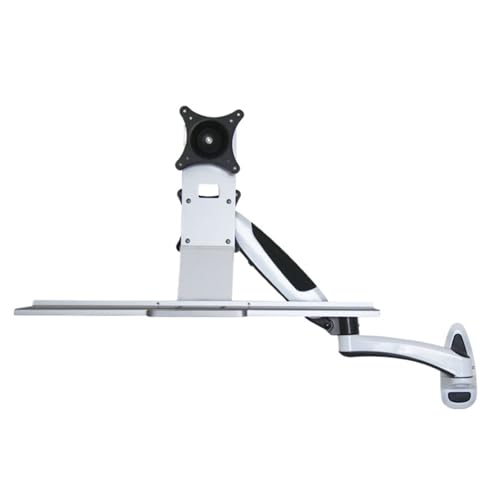 Support de moniteur d'ordinateur industriel double bras avec plateau clavier