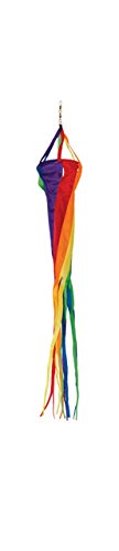In the Breeze 4220 — 24-inch Rainbow Spinsock — Colorful and Unique Windsock Spinner for Yards, Gardens, Kite Line Laundry