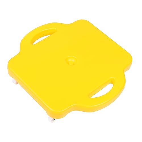 HEMOTON Scooter De Cuatro Ruedas Tablero Sensorial Tablero De Balance Board Sensory Juguete De Entrenamiento De Entrenamiento Sensorial Amarillo El Plastico