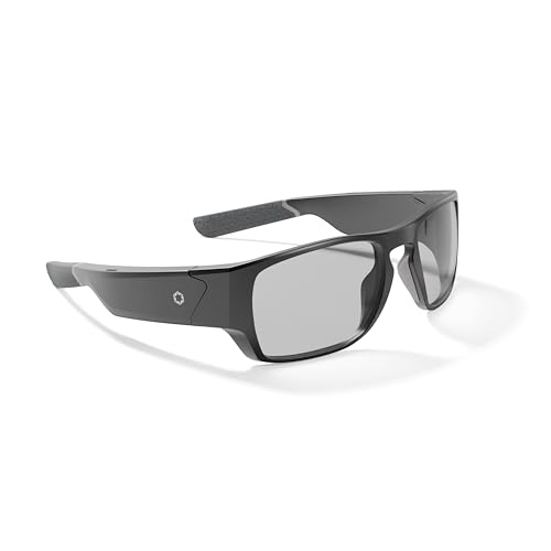 Lucyd Armor Smart Safety Glasses for Men & Women TR90 Frame Bluetooth Smart Safety Glasses with Light Adaptive Lenses Open Ear Speakers & Microphone - ANSI Z87.1 - Vantage Photochromic