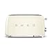 Smeg TSF02CRUS 50's Retro Style Aesthetic 4 Slice Toaster, Cream