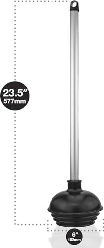 Image of NEIKO 60190A Toilet Plungers, 4 Pack, Patented All-Angle Design, Heavy Duty, Aluminum Handle, Residential, Commercial, and Industrial Building Sanitation Use