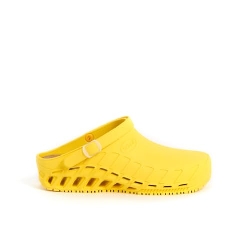 Scholl Clog Evo, Zoccoli Sanitari Medicali Unisex - Adulto, Giallo, 36/37 EU