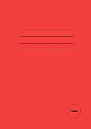 7 mm Square Exercise Book A4: 7 mm (0.7 cm) Squared Quad Ruled Grid Paper Notebook for Mathematics (Math), Science, Graph, Writing Pad, Quilting 100 Pages A4 - Red