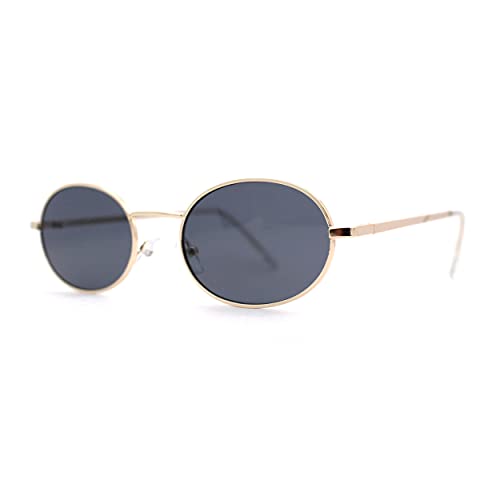 1990s Dad Shade Round Oval Metal Rim Sunglasses2